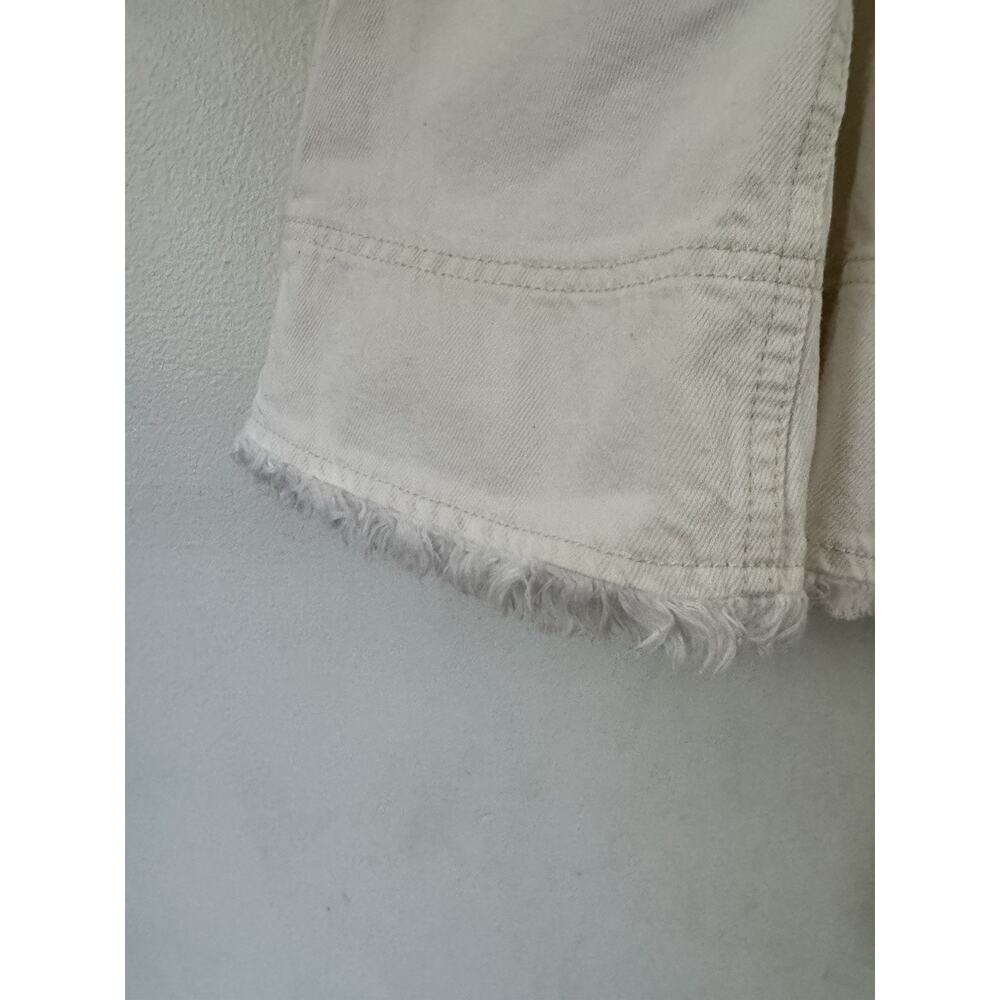 NWD Madewell Fluted Denim Midi Skirt Tile White Womens Size 23 - Picture 8 of 13